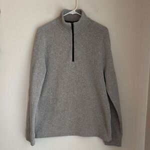 Banana Republic Men Heather Gray pullover polartec Zip-Up Sweatshirt size large